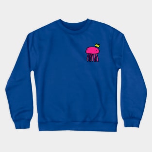 Simplistic Jellyfish Crown Doodle Crewneck Sweatshirt